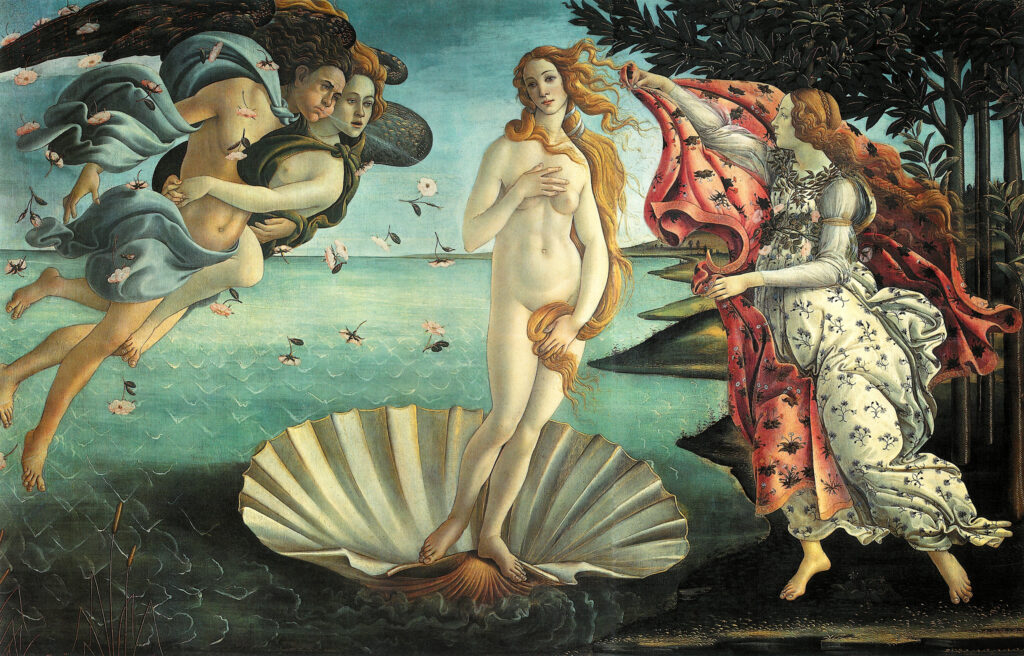BOTTICELLI Sandro  - O nascimento de Vênus