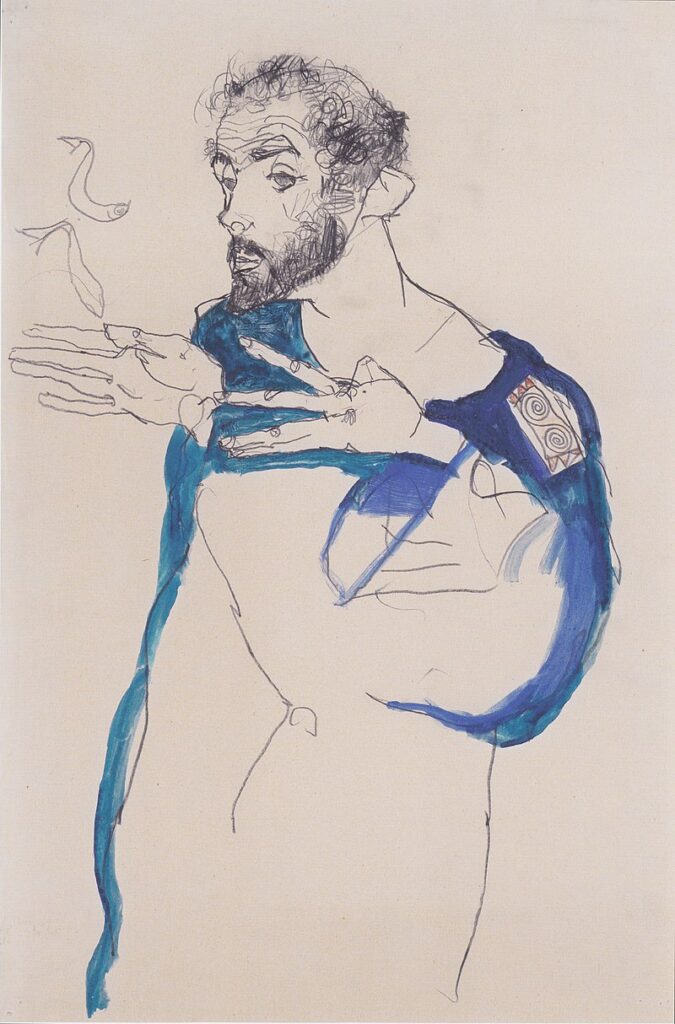 Gustav KLIMT [por Egon Schiele, 1913]