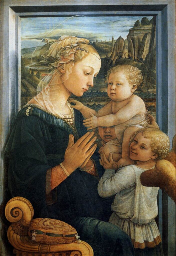 LIPPI, Fra Filippo - Madona com o filho e dois anjos